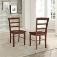 thumbnail image 3 of Set of Two Solid Wood Madrid Ladderback Chairs in Espresso, 3 of 11