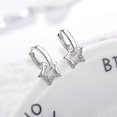 thumbnail image 2 of Pendientes de aro con forma de estrella de plata para mujer y niña, nuevos, 1 par, 2 of 5