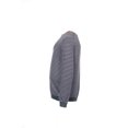 thumbnail image 2 of Sons of Intrigue Light Gray Horizontal Striped V-Neck Sweater , Size Large, 2 of 4
