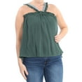 thumbnail image 3 of 1. STATE $69 Womens New 1581 Green Embroidered Tank Casual Top L B+B, 3 of 4