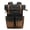 Black, variant on Roll‑Top Waxed Canvas Backpack, Waterproof Leather Laptop Backpack for Travel Work College,Back to School, Anniversary, Birthday Gift