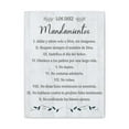 thumbnail image 4 of Los Diez Mandamientos 10 Commandments Wood Spanish Portrait Christian Wall Art Bible Print Ready to Hang, 4 of 13