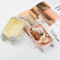 thumbnail image 6 of Mini Transparent Suitcase with Wheels,Compact Puzzle Simulation Luggage with 360°Rolling Wheels,Small Clear Trolley Case for Small Items Storage,Home Decors, 6 of 6