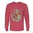 thumbnail image 2 of Wild Bobby I Only Told The Moon, Moon Phases Daisies and Butterflies Vintage Men Long Sleeve Shirt, Vintage Heather Red, 3X-Large, 2 of 6