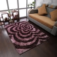 thumbnail image 2 of Rugsotic Carpets Hand Tufted Shag Polyester Eco-Friendly Area Rugs - 4'x6', Rectangle, Purple, Plain Solid Design, High Pile Handmade Anti Skid Rugs for Living Room, Bed Room K00042, 2 of 5