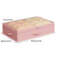thumbnail image 2 of Extra Large Under Bed Storage Bag, Flat Foldable Container for Down Jackets and Quilts, High Capacity Clothes Organizer for Seasonal Storage, Pink, 2 of 4