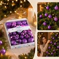 thumbnail image 6 of Christmas 42-Piece Ball Ornaments Set - Classic Festive Hanging Decorations(Purple), 6 of 6