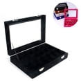 thumbnail image 1 of 24 Grids PU Velour Leather Multipurpose Jewellery Storage Box Ring/Earrings/Necklace Tray, 1 of 6