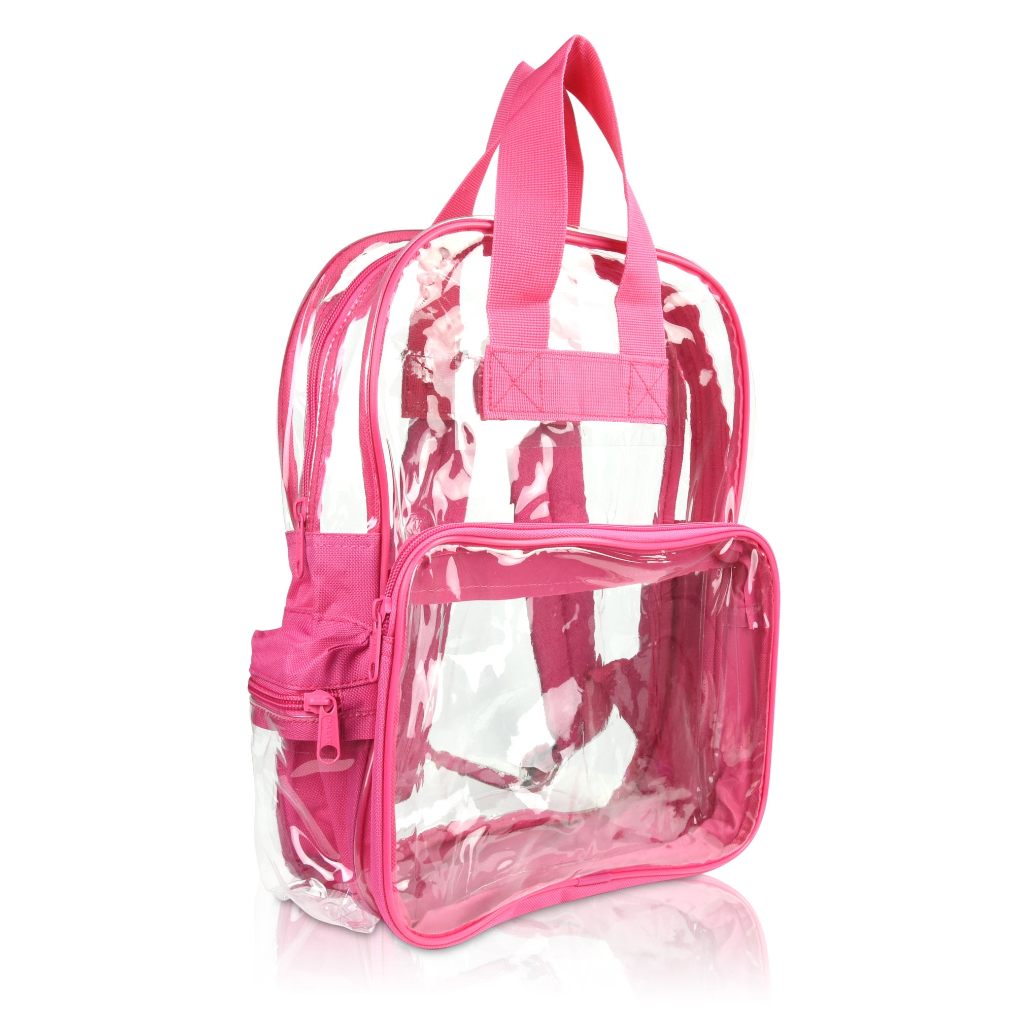 hot pink transparent bag