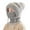 Grey, variant on Women's Winter Plush Hat with Integrated Face Mask, Scarf Hood Combination for Cold Weather, Thick Fleece Lined Knit Beanie with Neck Coverage, Warm Ear Protection Mask Hat for Women - Beige