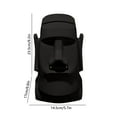 thumbnail image 3 of Black Moai Statue Tissue Box Holder Creative Decorative Storage Box for Desk Home Office Decor, 3 of 6
