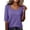 Dark Purple, variant on Migroa Scoop Neck Elbow Length Half Sleeve Tops for Women 1/2 Sleeve T-Shirt Casual Summer Loose Basic Tees Summer Going Out Work Cute Shirts Trendy 2026 Black L