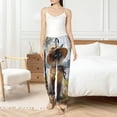 thumbnail image 4 of Fotbe Cat In Sun Hat Pantalones de Pijama para Mujer, Pantalones de Dormir, Pantalones Pj con Cordón y Bolsillos-Medium, 4 of 6