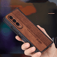 thumbnail image 2 of Compatible with Samsung Galaxy Z Fold 3 Case Embossed Leather Folio Flip Luxury Design PU Leather Shockproof Protective Case Cover, 2 of 4