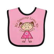 Inktastic My Grammy Loves Me Girls Baby Bib