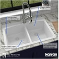 thumbnail image 2 of Karran Usa QT-710-BI-PK1 Quartz Qt 33" Drop In Double Basin Quartz Composite Kitchen Sink, 2 of 7