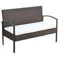 thumbnail image 4 of vidaXL 4 Piece Garden Lounge Set with Cushions Poly Rattan Brown, 4 of 5