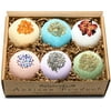 Organic All Natural Bath Bombs for Women Men with Dead Sea and Epsom Salts Handmade in USA Safe by Relaxcation 6 Set