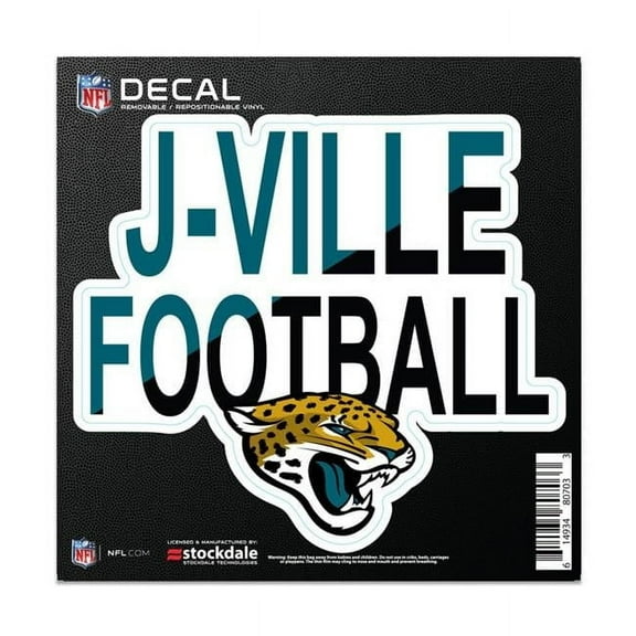 Wraft 1493480703 6 x 6 in. Jacksonville Jaguars All Surface Slogan Decal