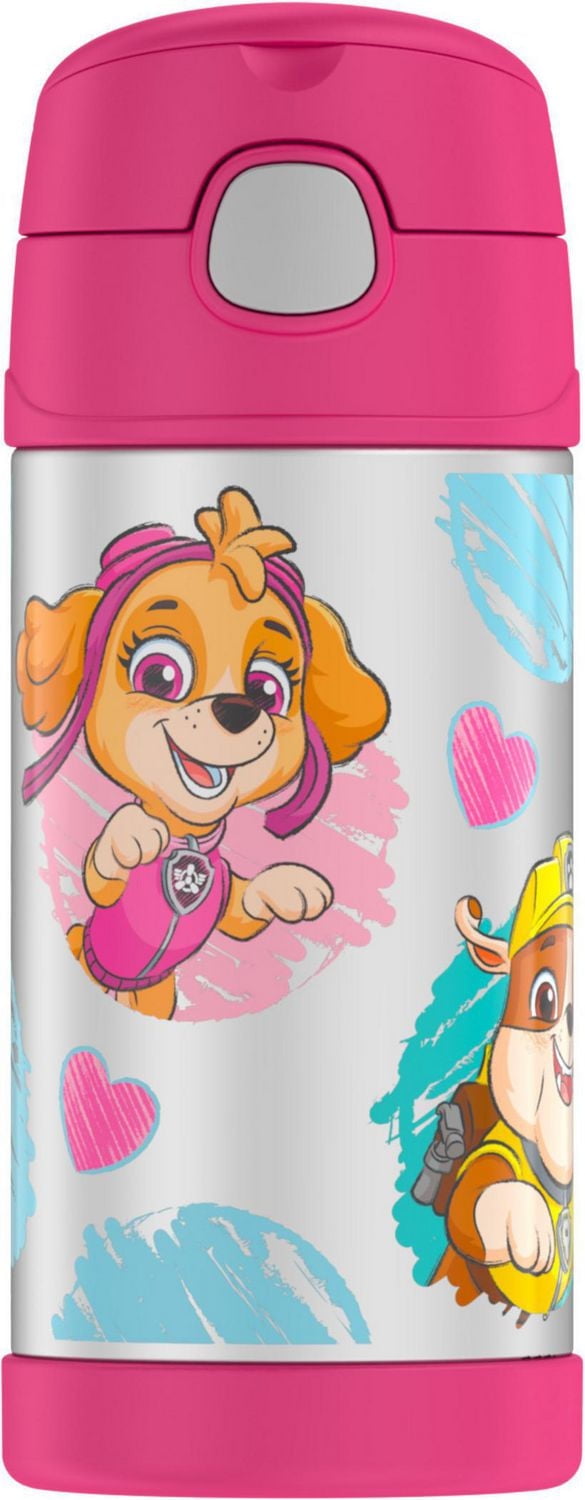 Thermos Funtainer Vacuum Insulated 12 OZ Straw Bottle, PAW Patrol Skye