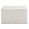 thumbnail image 3 of Callum Large 28" Square Woven Heathered Fabric Upholstered Ottoman, 3 of 9