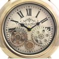 thumbnail image 3 of Three Star Stopwatch Style Silver Metal Skeleton Clock With Moving Gears RT6309, 3 of 3