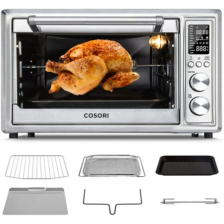 Cosori Air Fryer Toaster Oven Combo CO130-AO, 12-in-1, Countertop  Convection Oven 32QT XL Large Capacity, Rotisserie, Dehydrator, 100 Recipes  & 6 Accessories Included, Manual-Silver, ETL Listed. – BrickSeek