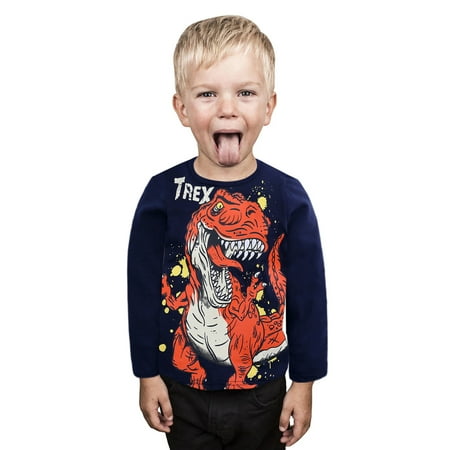 

Hunpta Kids Toddler Baby Boys Dinosaur T Shirt Long Sleeve Crewneck Pullover Tee Tops Autumn Clothes