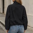 thumbnail image 6 of TEAJOPSUU Women's Cropped Zip Up Jacket Stand Collar Long Sleeve Outerwear Jackets with Pockets for Casual Streetwear Black, 6 of 7