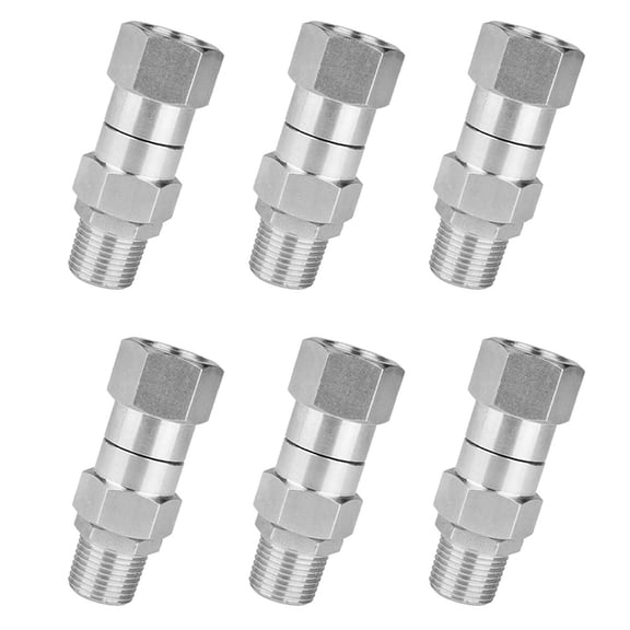 6X High Pressure Washer Swivel Joint 3/8 Inch Pressure Washer Hose Fittings 360 Degree Rotation Connector Car Washing