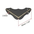 thumbnail image 2 of Uxcell Metal Desk Corner Protectors Table Edge Cover Guard 1.57" x 1.57" x 0.35" Bronze Tone 4 Pack, 2 of 3