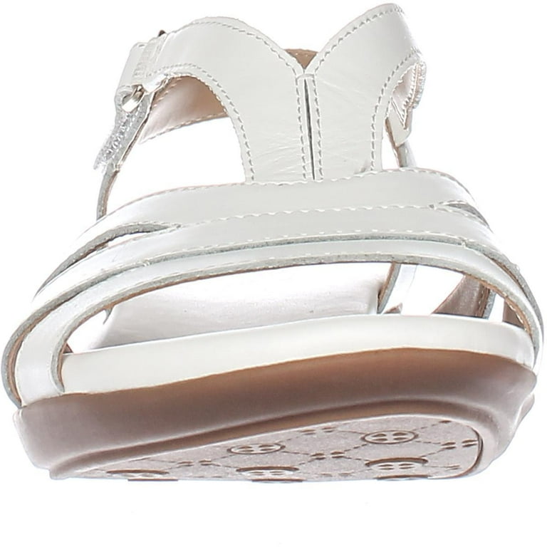 Womens naturalizer Neina Flat Comfort Sandals White Leather