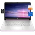 thumbnail image 2 of HP 14" HD Student Business Laptop, Intel Quad-Core N150, 8GB RAM, 256GB Storage, (128GB UFS+128GB SD Card), 1 Year Office 365, Slim Design, Webcam, HDMI, Bluetooth, WiFi, Win 11 S, Honey Lavender, 2 of 5