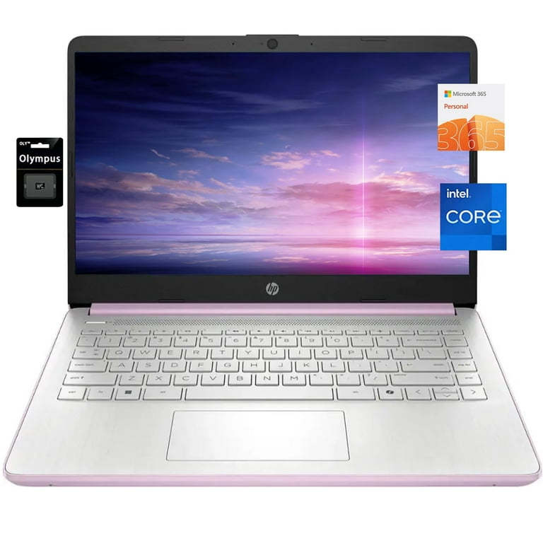 HP 14" HD Student Business Laptop, Intel Quad-Core N150, 16GB RAM, 256GB Storage, (128GB UFS+128GB SD Card), 1 Year Office 365, Slim Design, Webcam, HDMI, Bluetooth, WiFi, Win 11 S, Honey Lavender