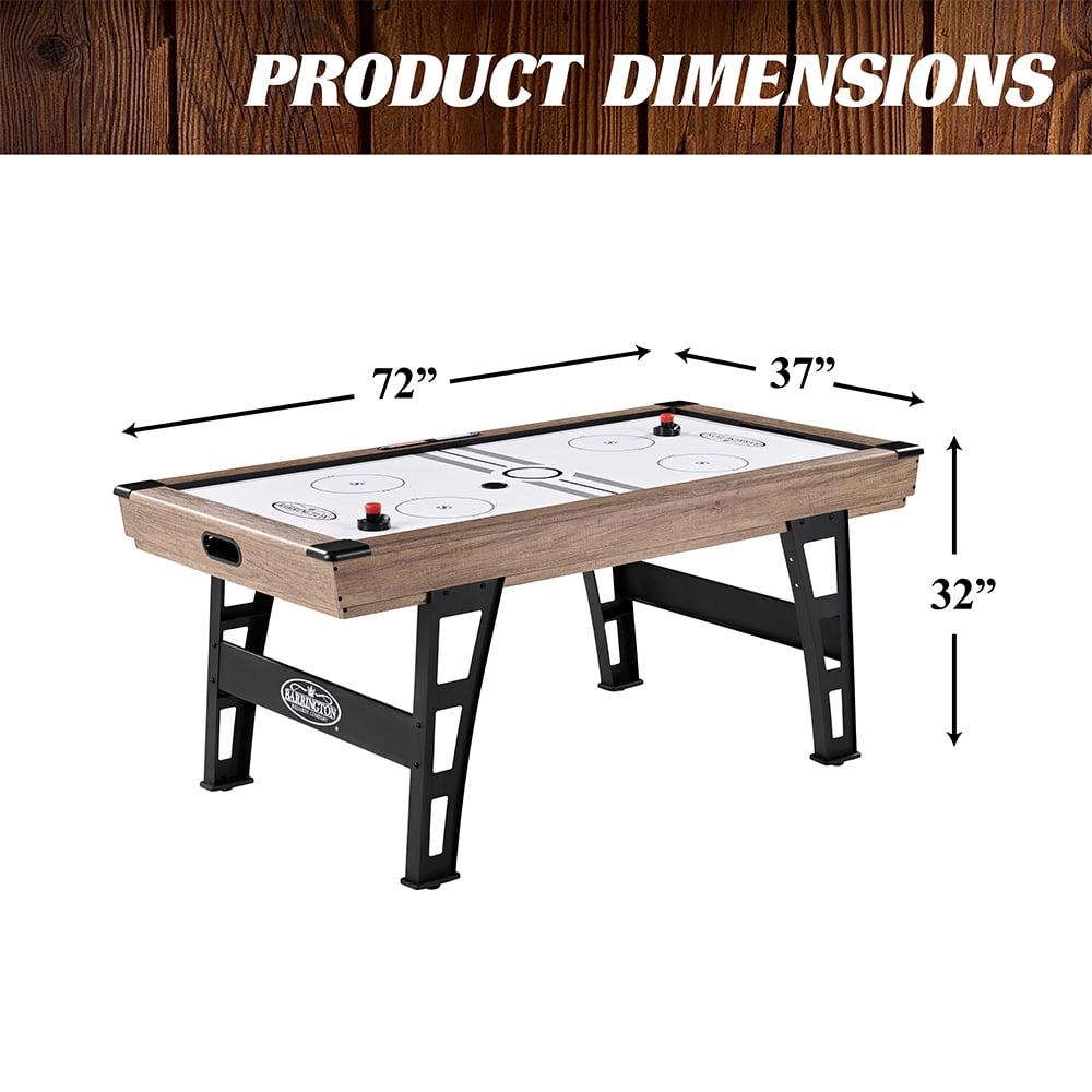 6 ft. Grant Steel Leg Air Hockey Table with Pusher and Puck Set by Barrington Billiards