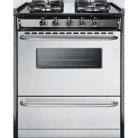 Burner Commercial Broiler - TTM21027BRSW 30 Freestanding Gas Range with 4 Sealed Burners 3.7 cu. ft. Oven Capacity Electronic Ignition Broiler Compartment and 2 Oven Racks in Stainless Steel