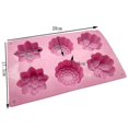thumbnail image 5 of Molde de silicona Foohvr con forma de flor 6 paquetes color rosa, 5 of 5