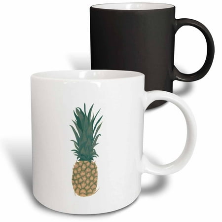 

3dRose Painting of a whole ripe pineapple with leaves Magic Transforming Mug 11oz