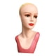 thumbnail image 3 of Cabeza de maniquí calva femenina para maquillaje profesional de 21,26 pulgadas con base estable para... Rosa, 3 of 9