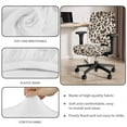 thumbnail image 3 of SCRAWLGOD Cow Print Beige Brown Anti-Slip Computer Chair Cover with Armrest Slipcovers Cozy Rotating Chair Protector Removable Swivel Chair Slipcover, 4 Pieces Set, 3 of 7