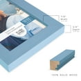 thumbnail image 3 of Grooved 3.5 in. x 5 in. Blue Picture Frame (Set of 2), 3 of 8