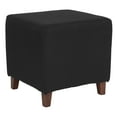 thumbnail image 1 of Emma + Oliver Taut Upholstered Cube Ottoman Pouf in Black Fabric, 1 of 2