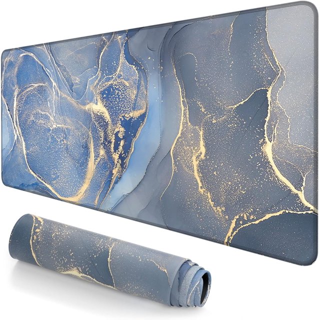 Extended Large Mouse Pad XXL Gaming Mousepad . x . Big Computer Keyboard Desk Pad Mouse Mat with Stitched Edges and Base for Office Gaming Marble