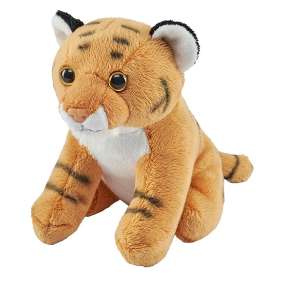 Wild Republic Pocketkins Eco Tiger, Stuffed Animal, 5 Inches, Plush Toy, Made from Recycled Materials, Eco Friendly