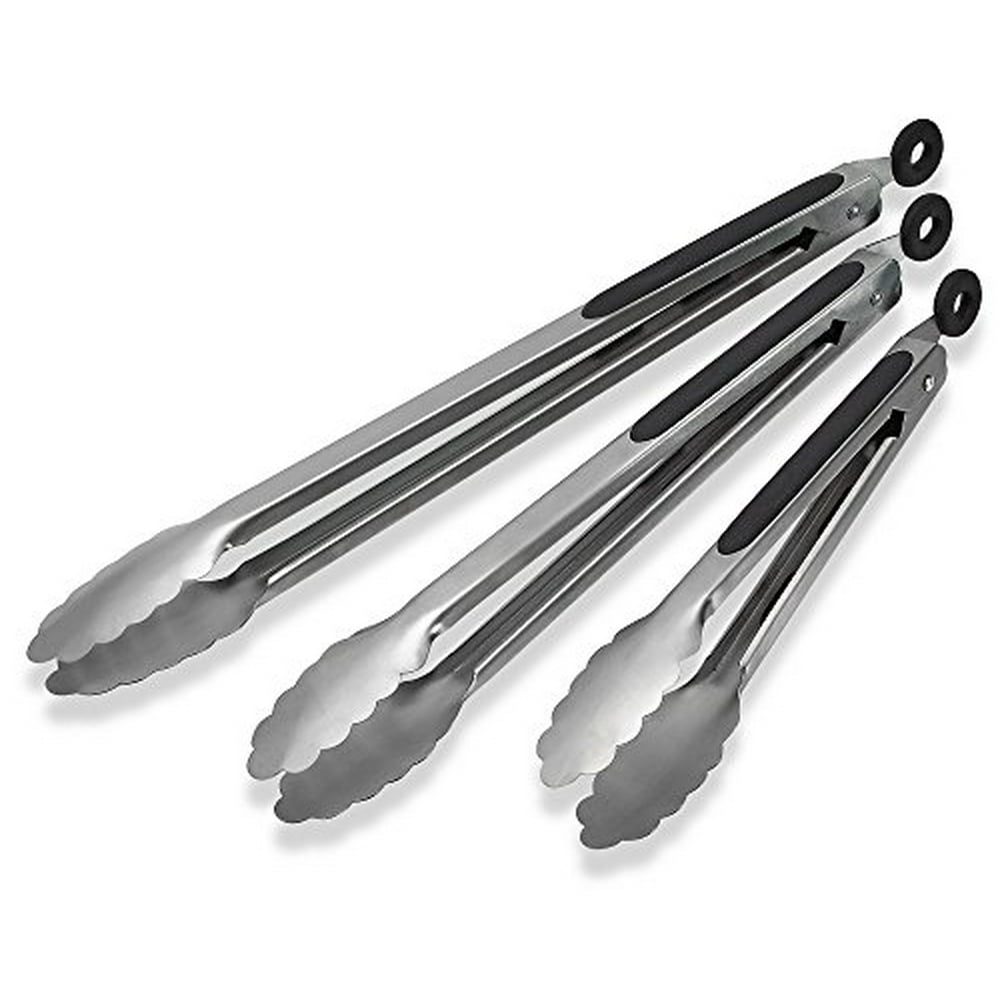 Kitch N Wares Stainless Steel Kitchen Tongs, Set of 39 Inch, 12 Inch