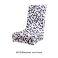 thumbnail image 2 of Xingzhi 5pieces Stylish And Stretchable Chair Cover For Office And Dining Room Chairs Suitable For Chair Size Polyester Bleached black hook, 2 of 6