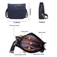 thumbnail image 2 of AUYOCO Bolso bandolera de piel vegana para mujer, bolso cruzado con correa para guitarra, bolsillos con cremallera, bolso de hombro, 2 of 5