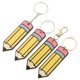 thumbnail image 4 of 4pcs Pencil Keychains Wood Keychains Pencil Keychains for Teachers Pencil Key Chains, 4 of 4