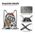 thumbnail image 4 of Fuzoiu French Food Print Drawstring Backpack for Gym, Travel, Yoga,Sports Sackpack String Bag for Women Men-Medium, 4 of 6