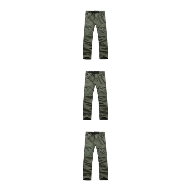 Sonducket Pantalones de verano 2 en 1 para hombre con bolsillos laterales Senderismo Viajar Camping Pantalones largos desmontables geniales Type1 NO1